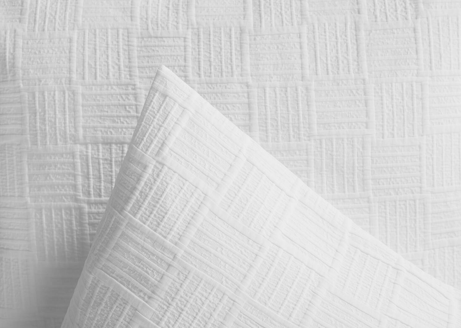 Ensembles de housse de couette en coton Garrett blancs
