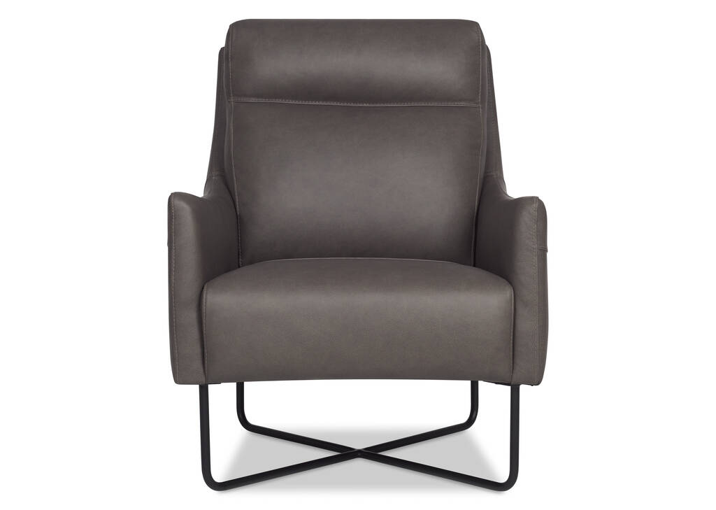 Gatwick Leather Armchair -Ashby Stone