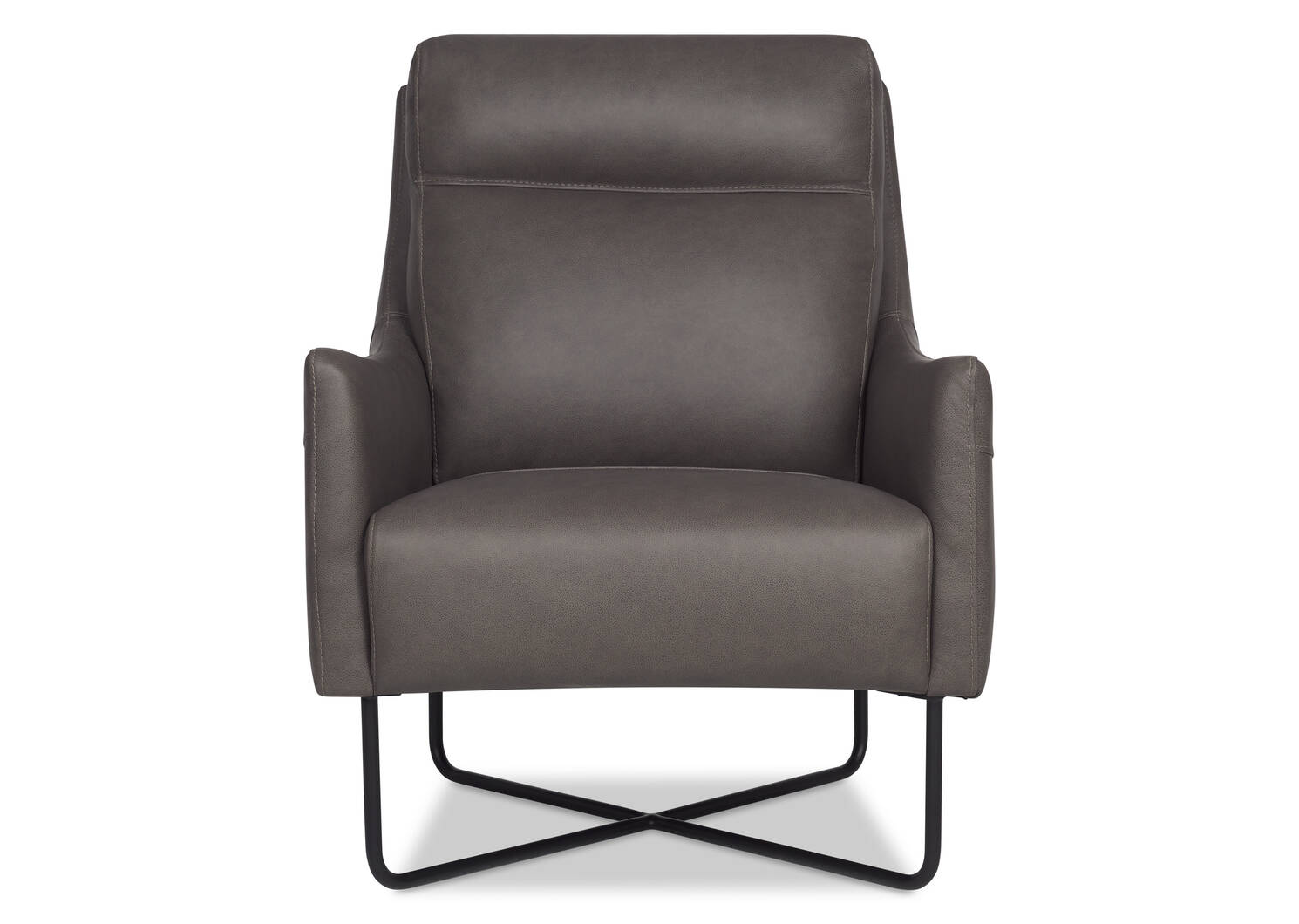 Gatwick Leather Armchair -Ashby Stone