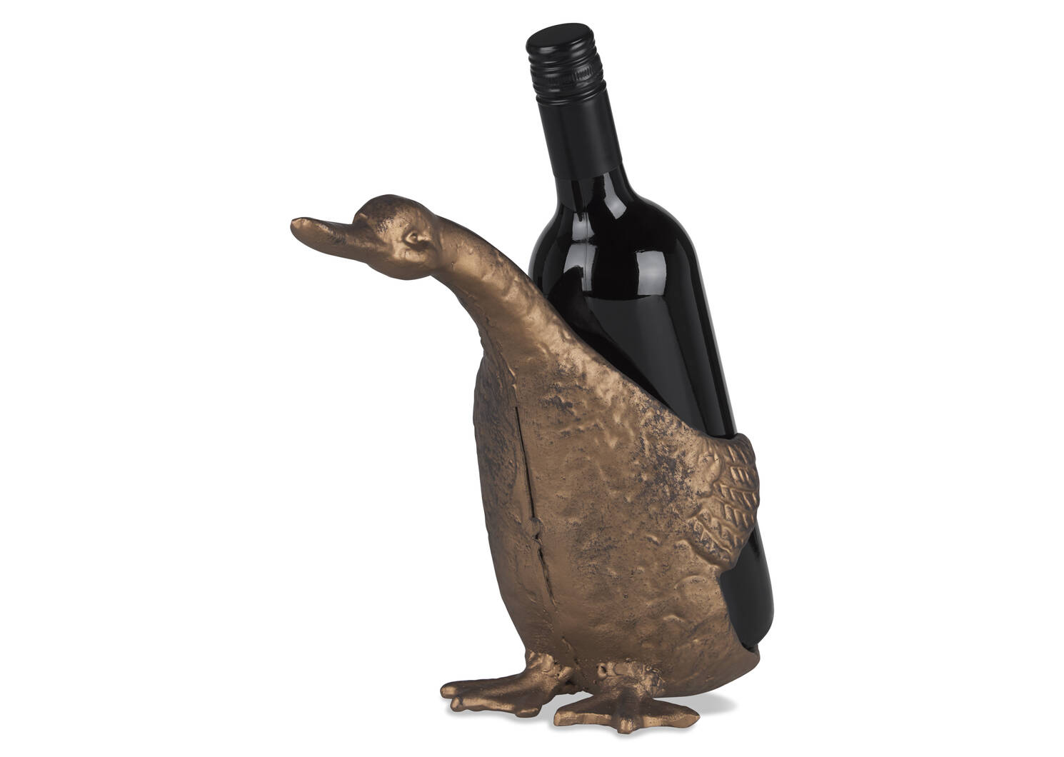Support à vin Drinking Duck bronze ant.