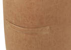 Harlin Faux Leather Pouf Tan