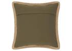 Coussin bordure Acre 20x20 olive/jute