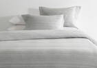 TG ens.housse couette cot. Ted gris p/bl