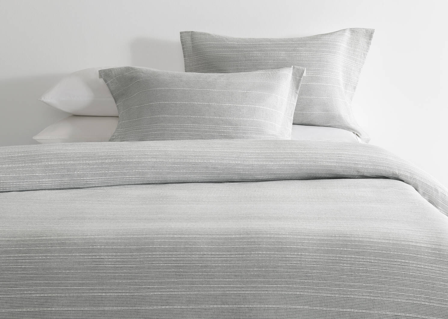 TG ens.housse couette cot. Ted gris p/bl