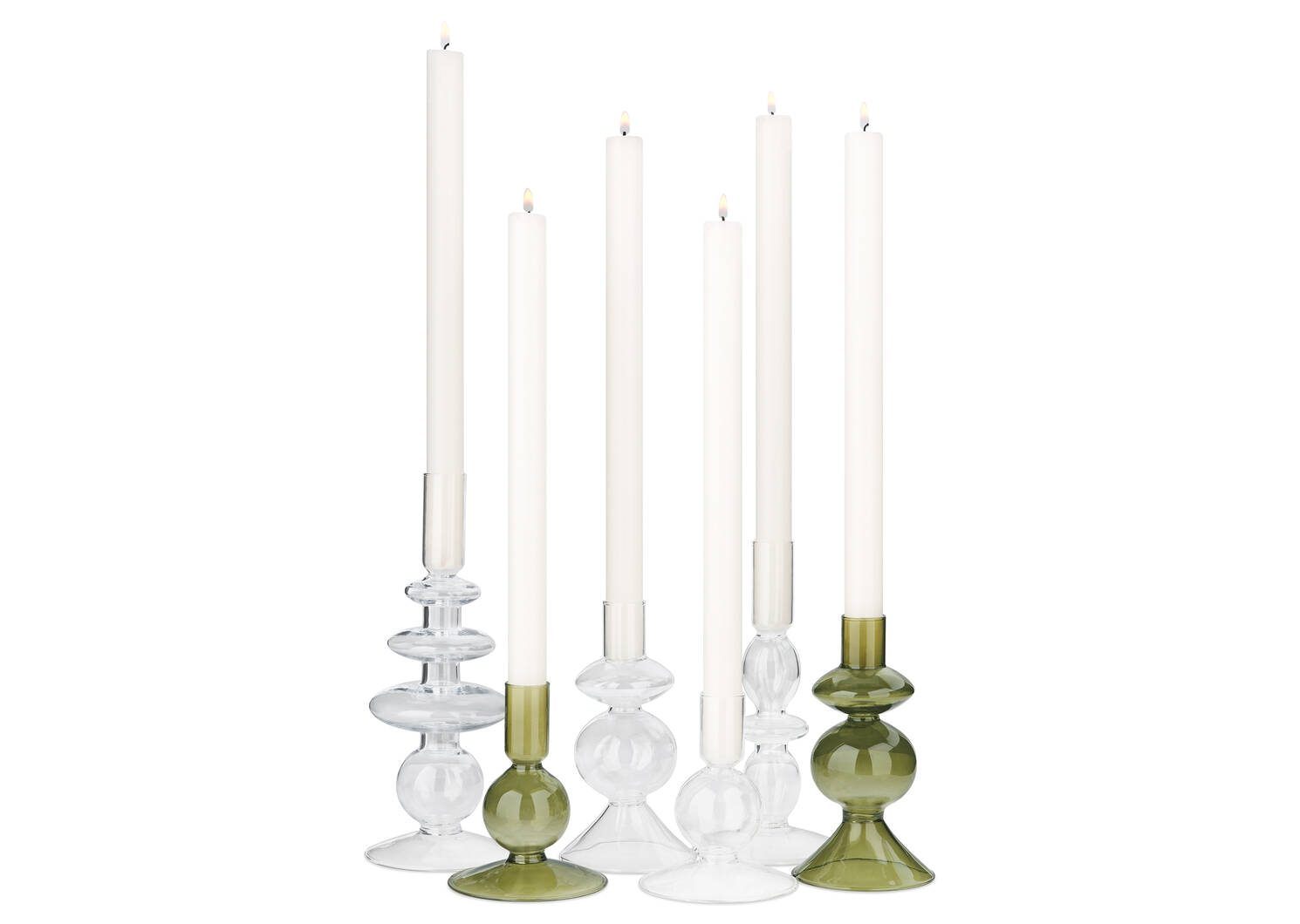 Bobbi Candle Holders Clear