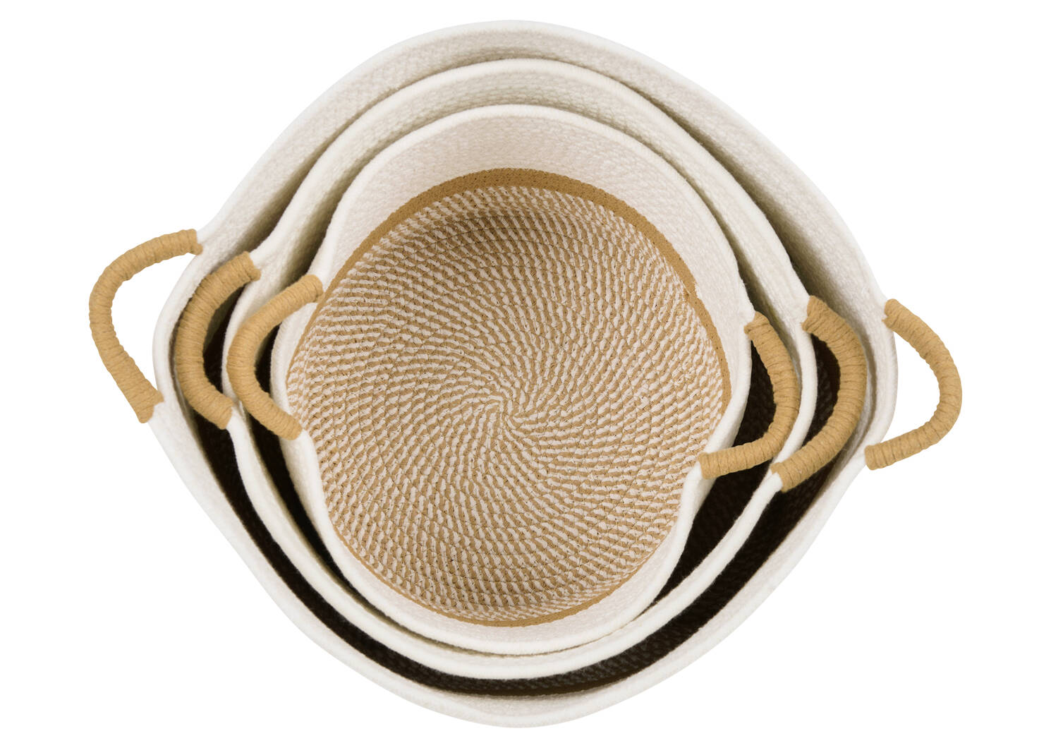 Rosio Basket Large Ivory/Tan