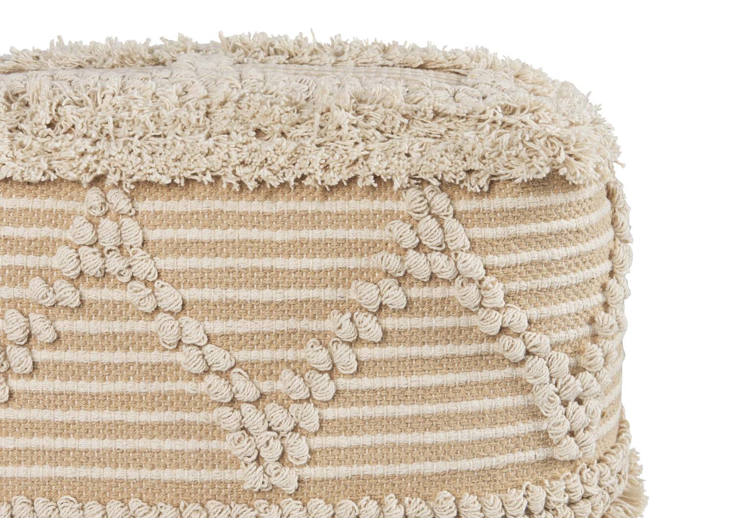 Baja Pouf Natural/Ivory | Urban Barn