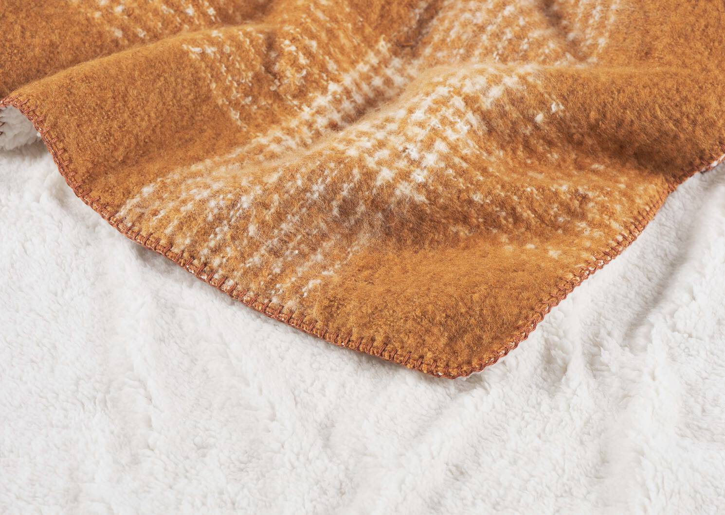 Becca Sherpa Throw Turmeric