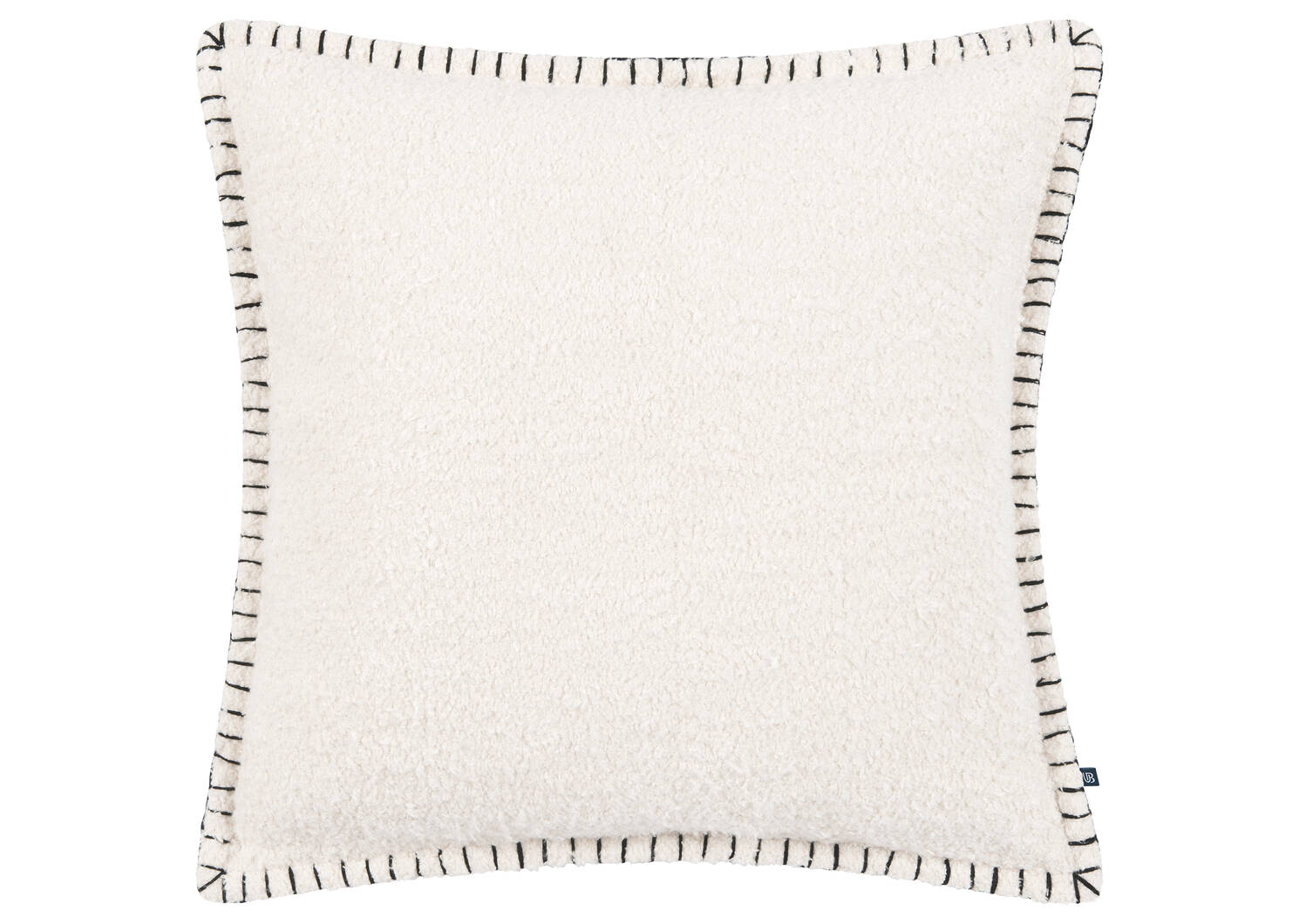 Coussin en boucle Finn 20x20 ivoire/noir