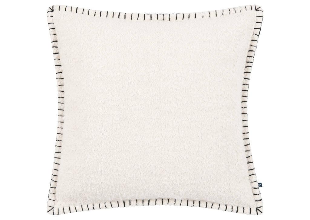 Finn Boucle Pillow 20x20 Ivory/Black
