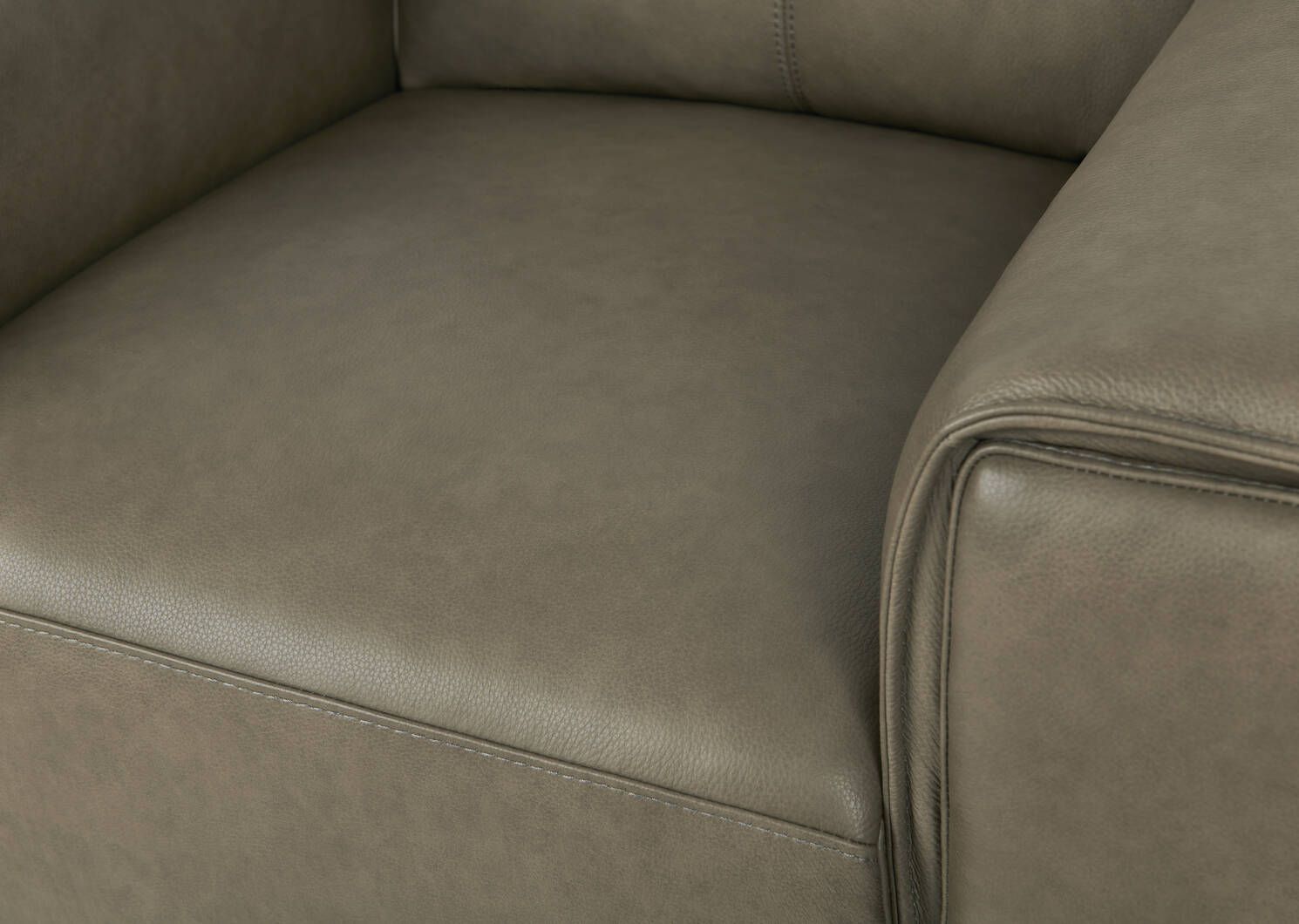 Alton Leather Armchair -Mira Stone