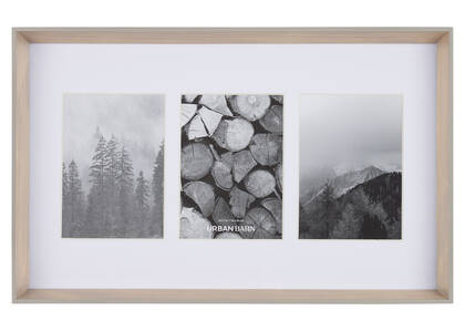 Kyson Wall Frame 3-5x7 Nat/Grey