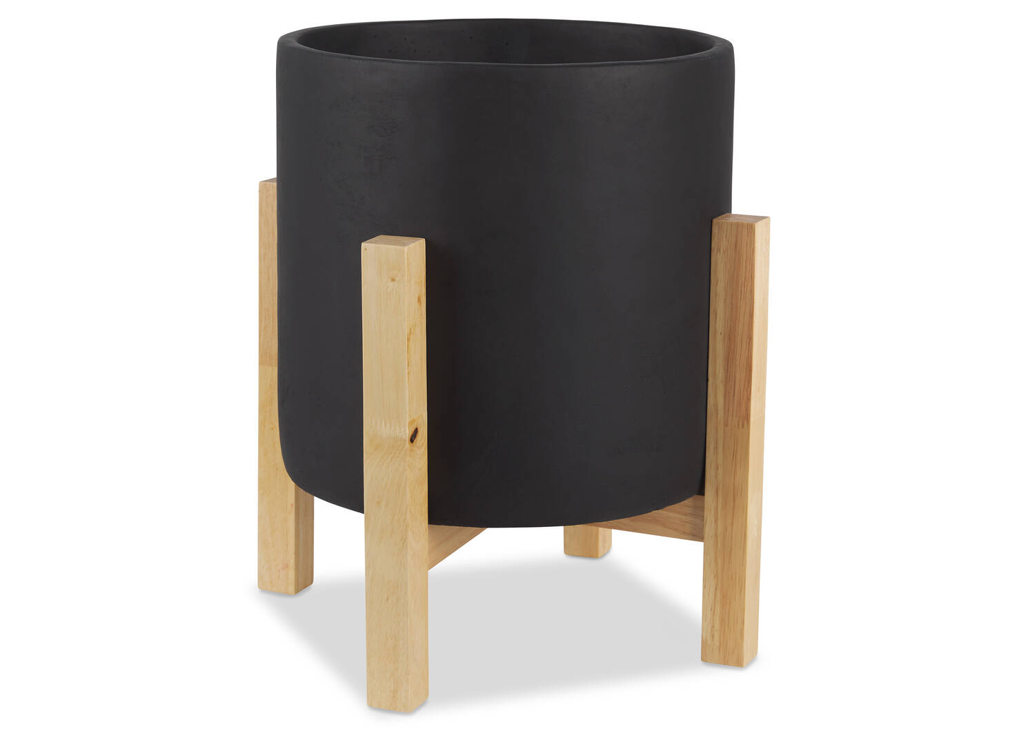Grand cache-pot sur pieds Adah noir