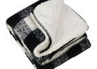 Becca Sherpa Throw Black/White Plaid