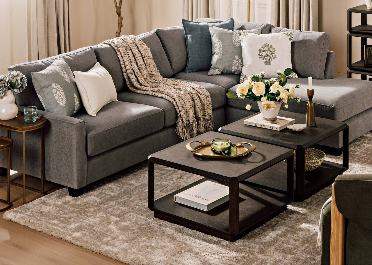 Gretel Rug 110x149 Taupe/Ivory