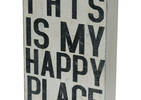 Bloc écriteau Happy Place blanc