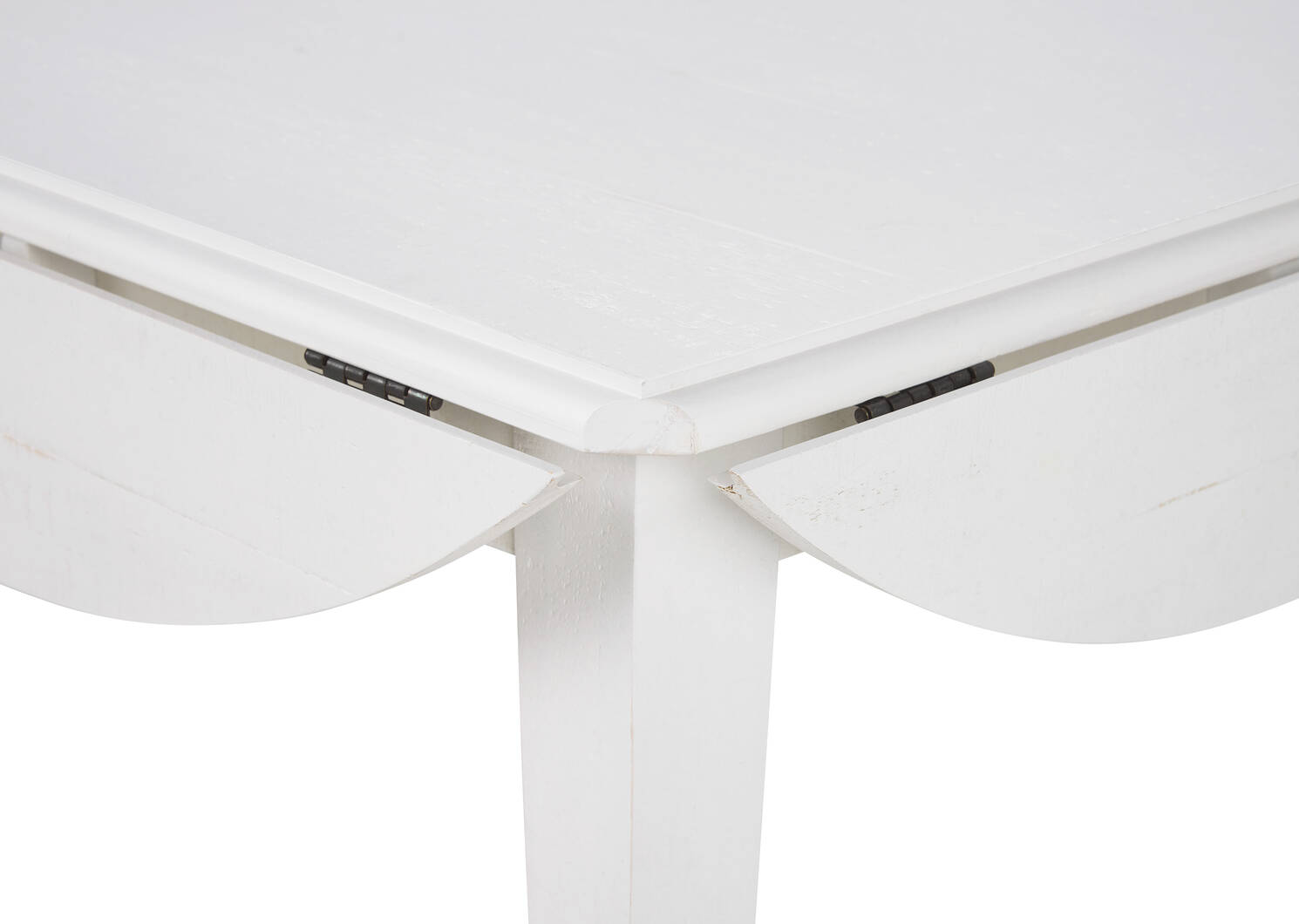 Febe Drop Leaf Dining Table -Heron White