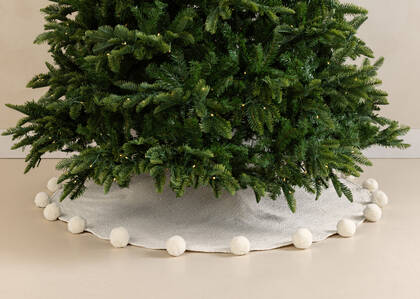 Couvre-pied d'arbre boucle Hollis ivoire