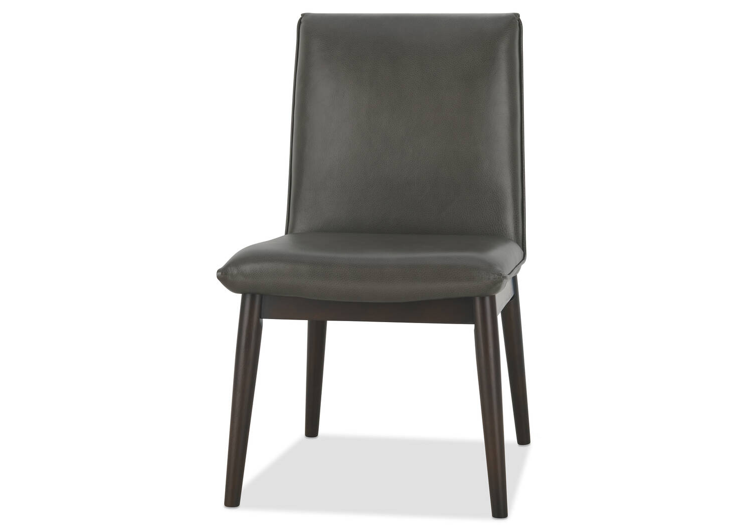 Chaise en cuir Esmae -Reede charbon