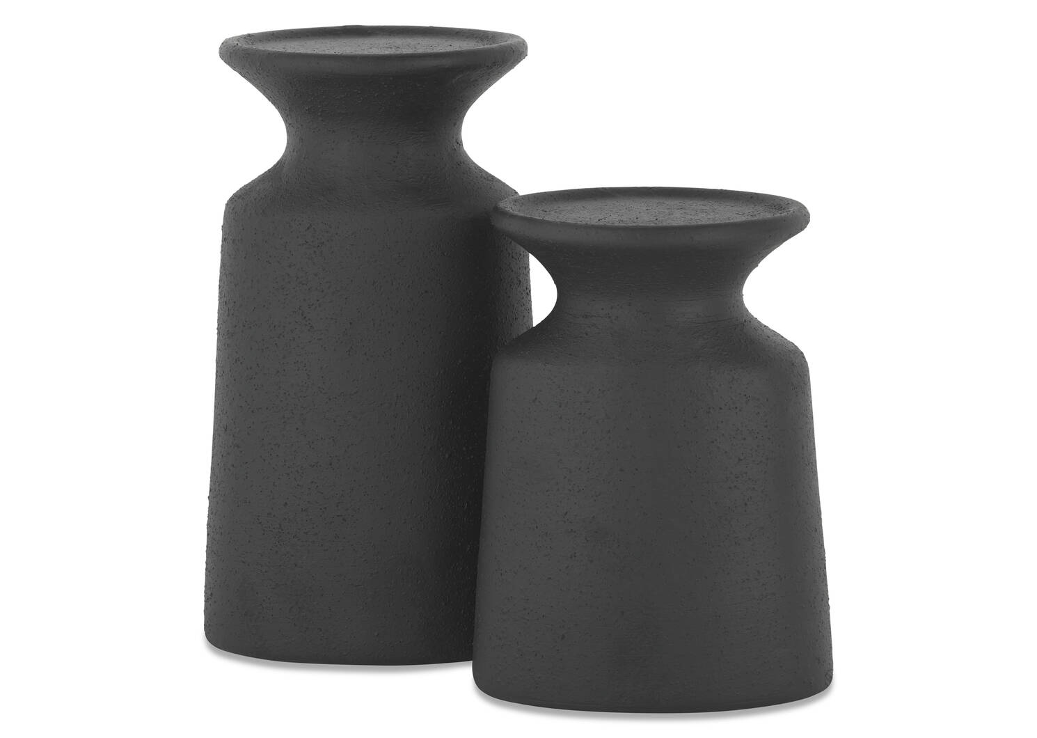 Cillian Candle Holder Short Black