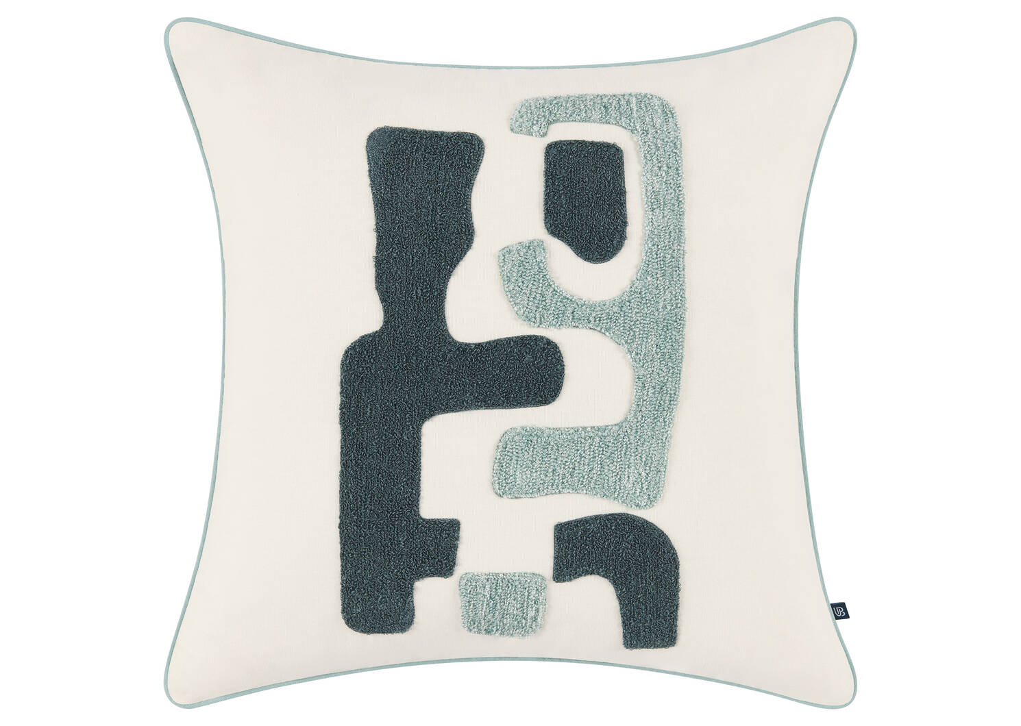 Coussin Pomo 20x20 ivoire/bleu