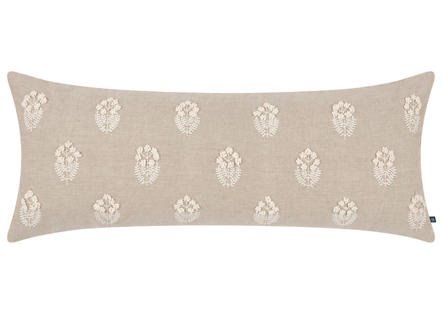 Coussin en coton Selena 14x36 sable/iv
