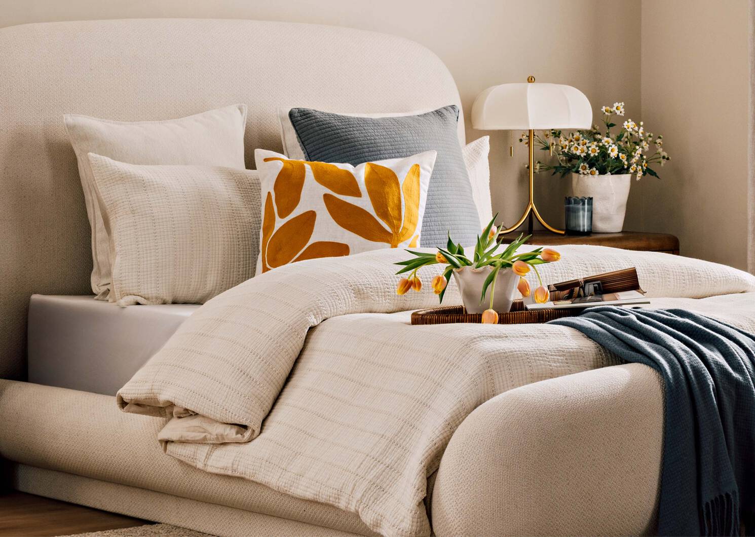 Tuscany Cotton Duvet Set Queen Oyster