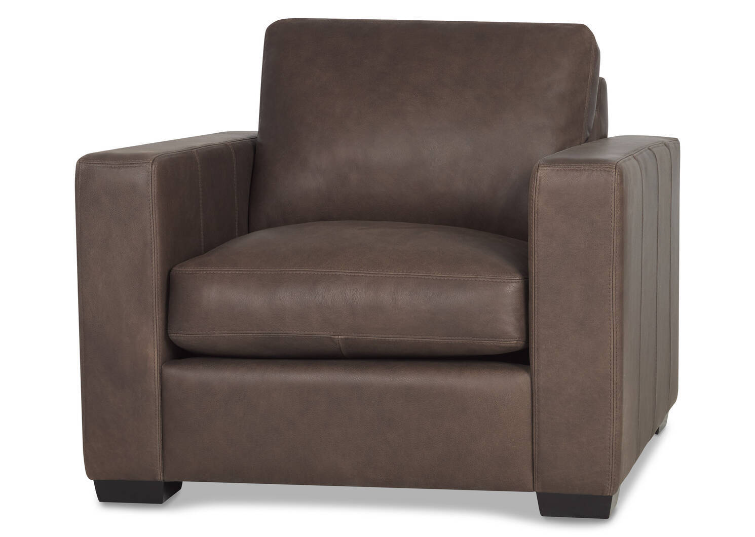 Fauteuil en cuir Brewer -Attica cacao