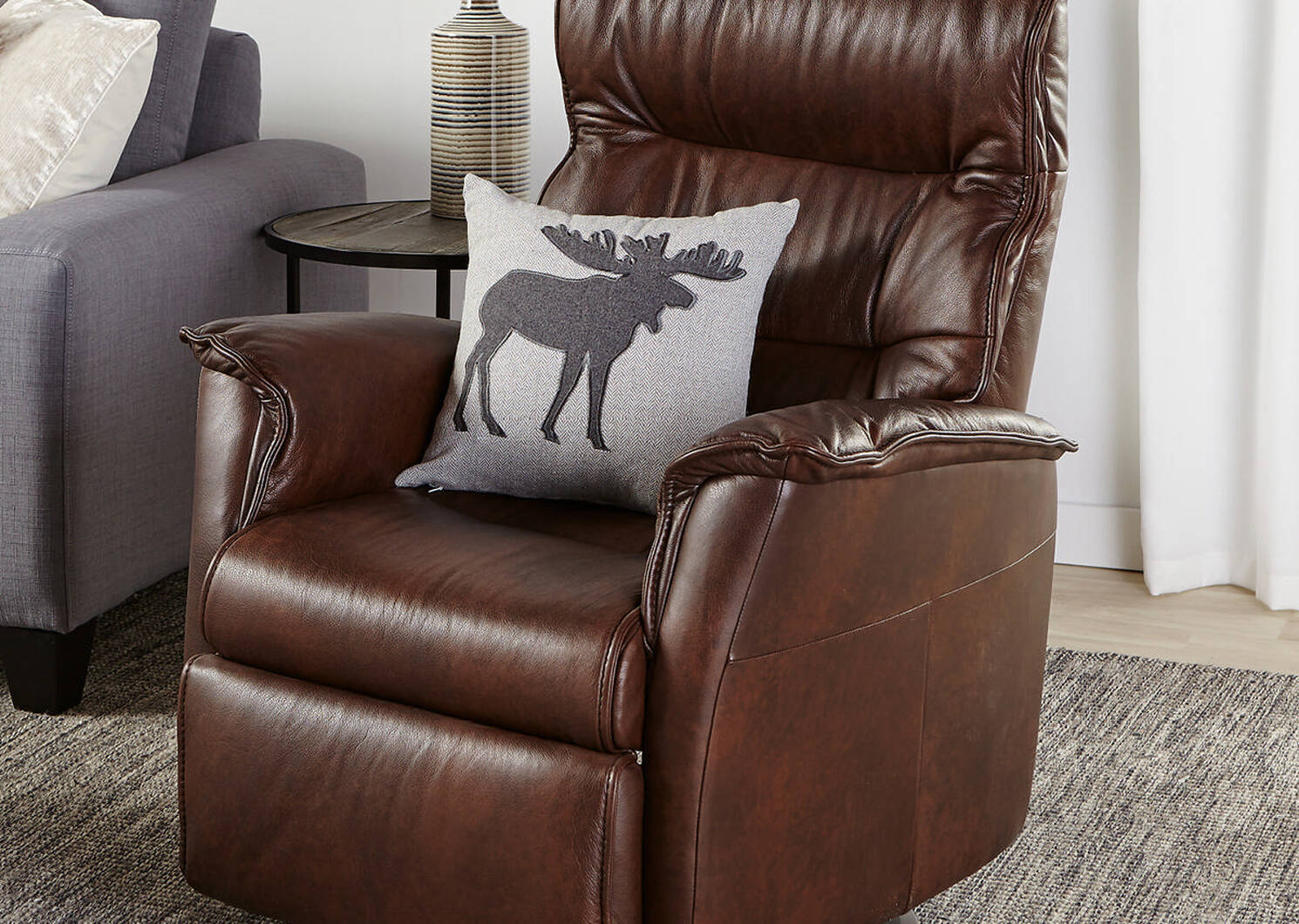 Paramount Leather Recliner -Sol Truffle