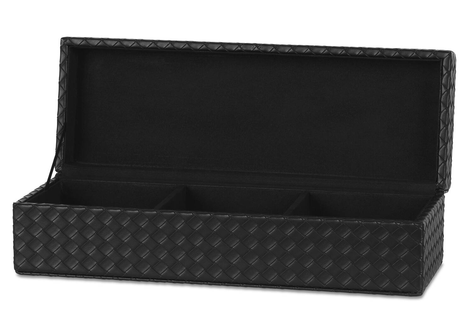 Boîte de rangement similicuir Percy noir