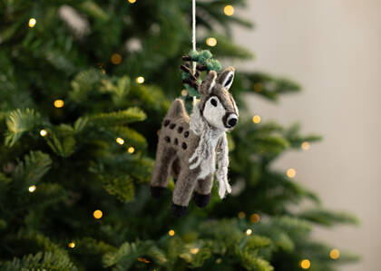 Rosy Reindeer Ornament