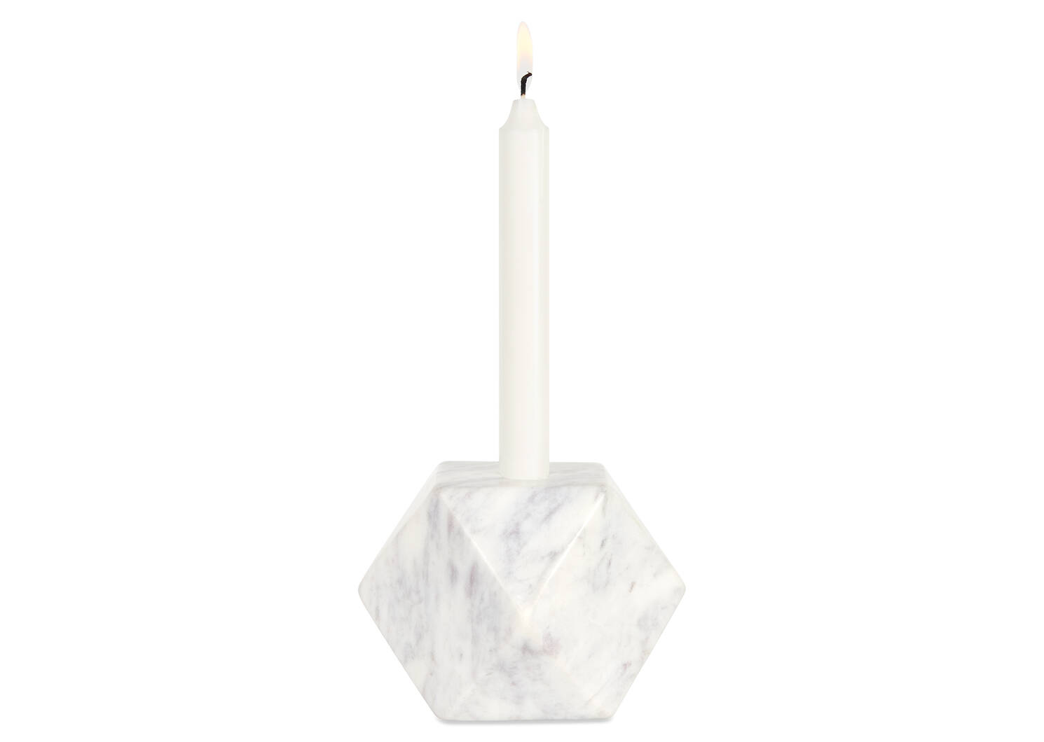 Kota Marble Candle Holder White