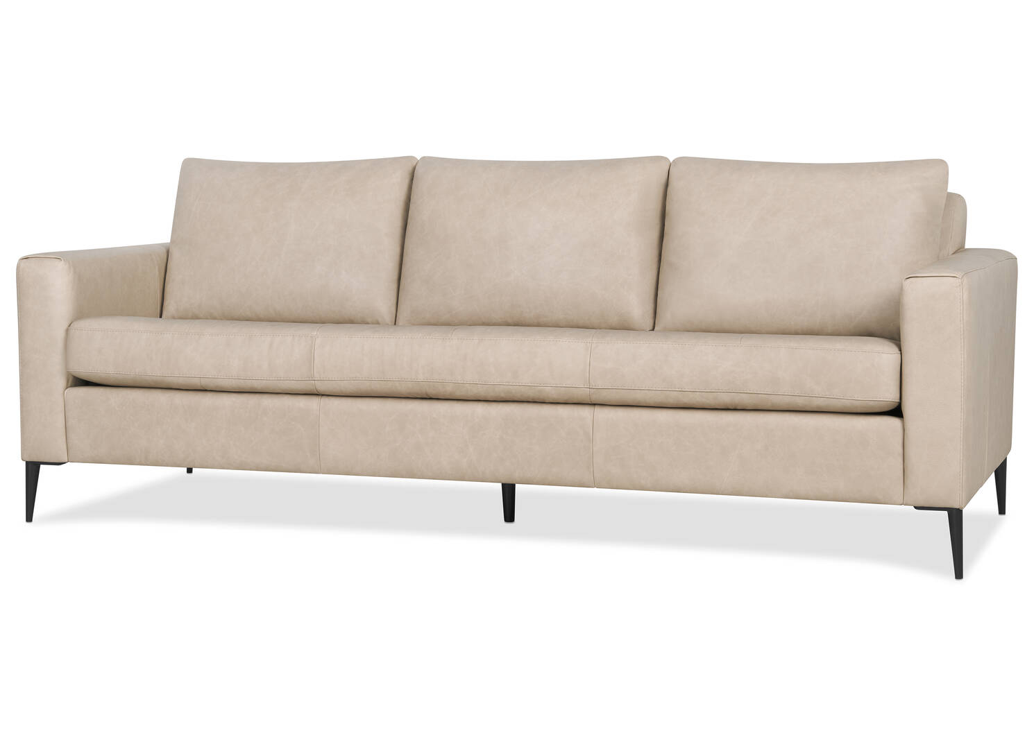 Lucca Leather Sofa -Piper Blush