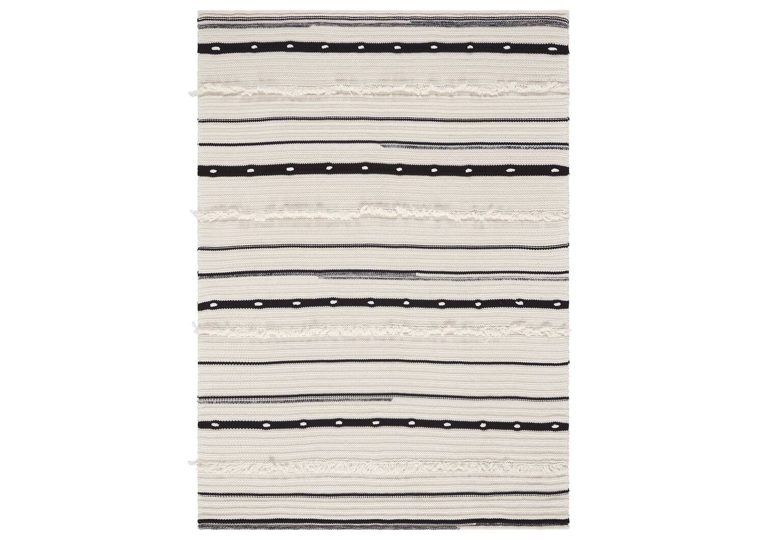 Zendaya Cotton Throw Natural/Black