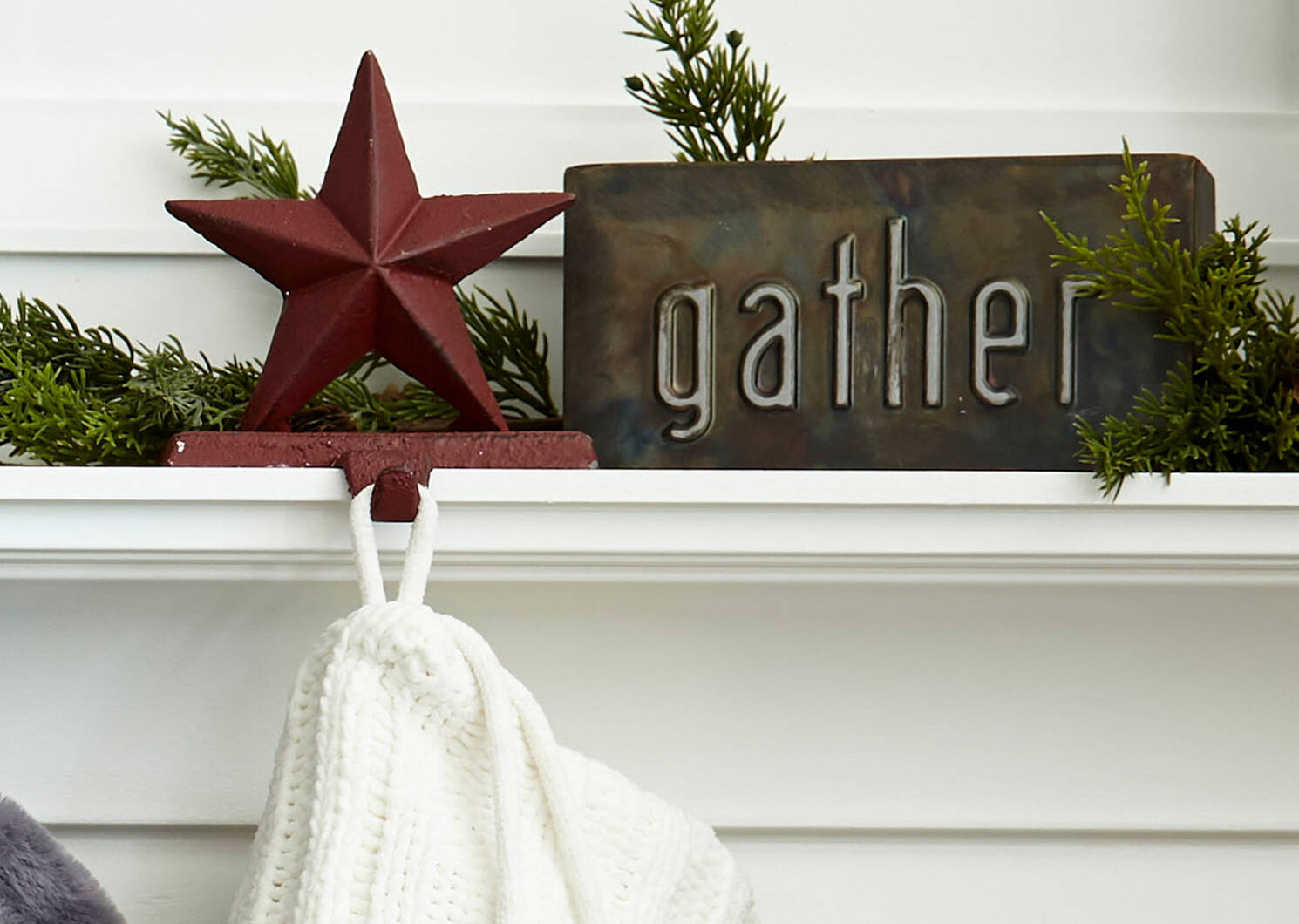 Twinkle Star Stocking Holder Red