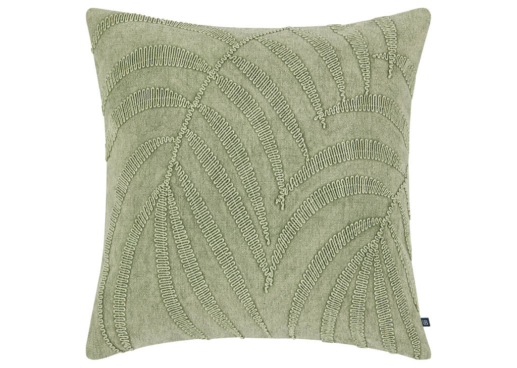 Coussin en coton Aleise 20x20 vert