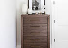 Commode à 5 tiroirs Asher -Mac brun