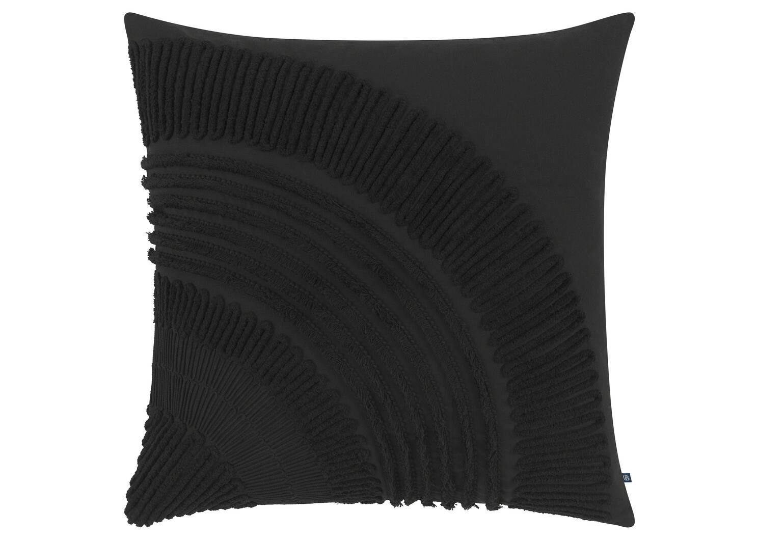 Coussin en coton Como 20x20 noir