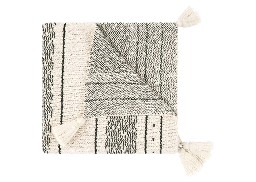 Lea Throw Ivory/Black