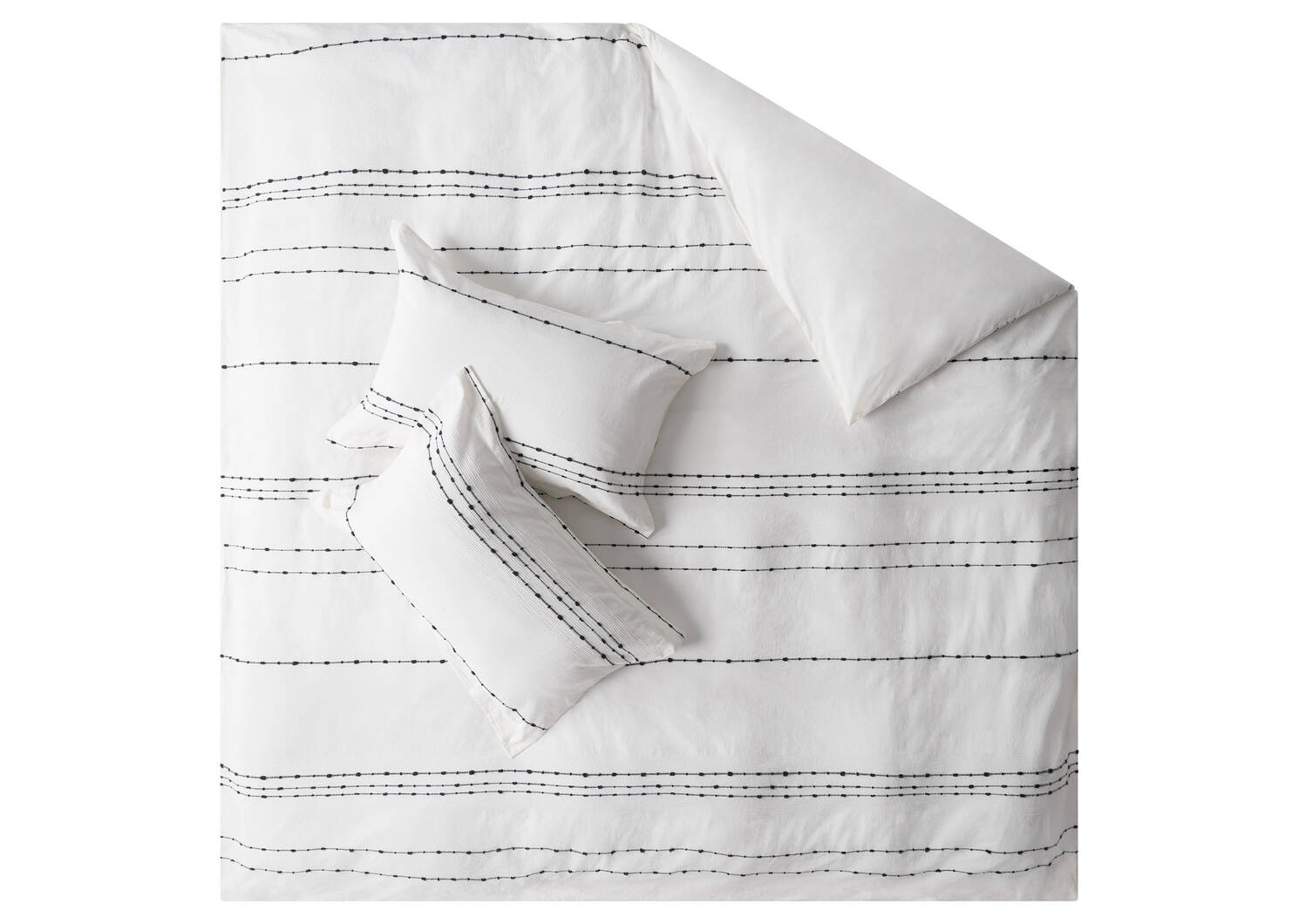 Riley Duvet Sets - White/Midnight