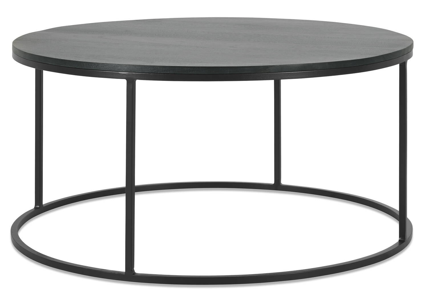 Table basse ronde Crosby -manguier noir