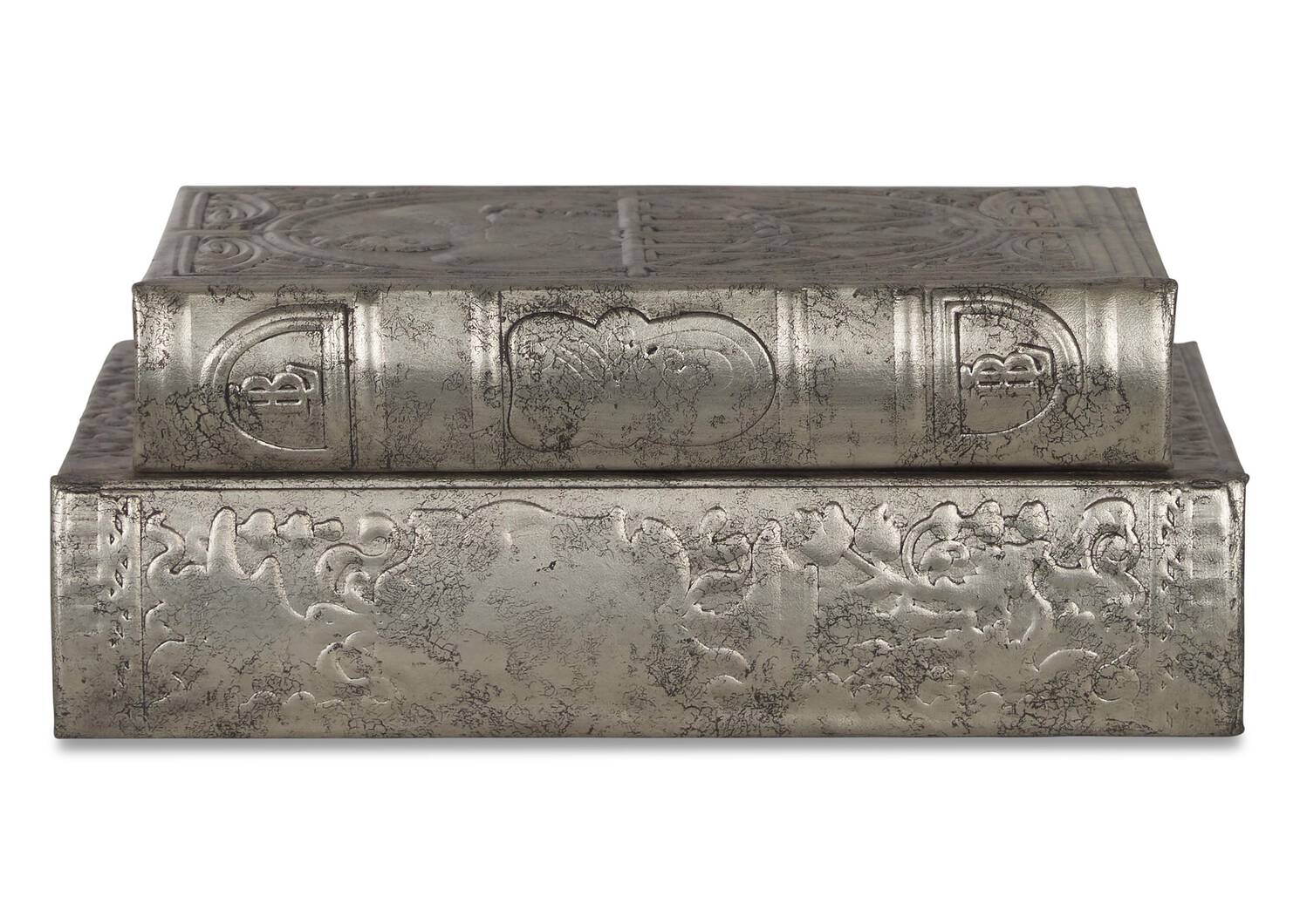 Charmant Book Box Large Pewter