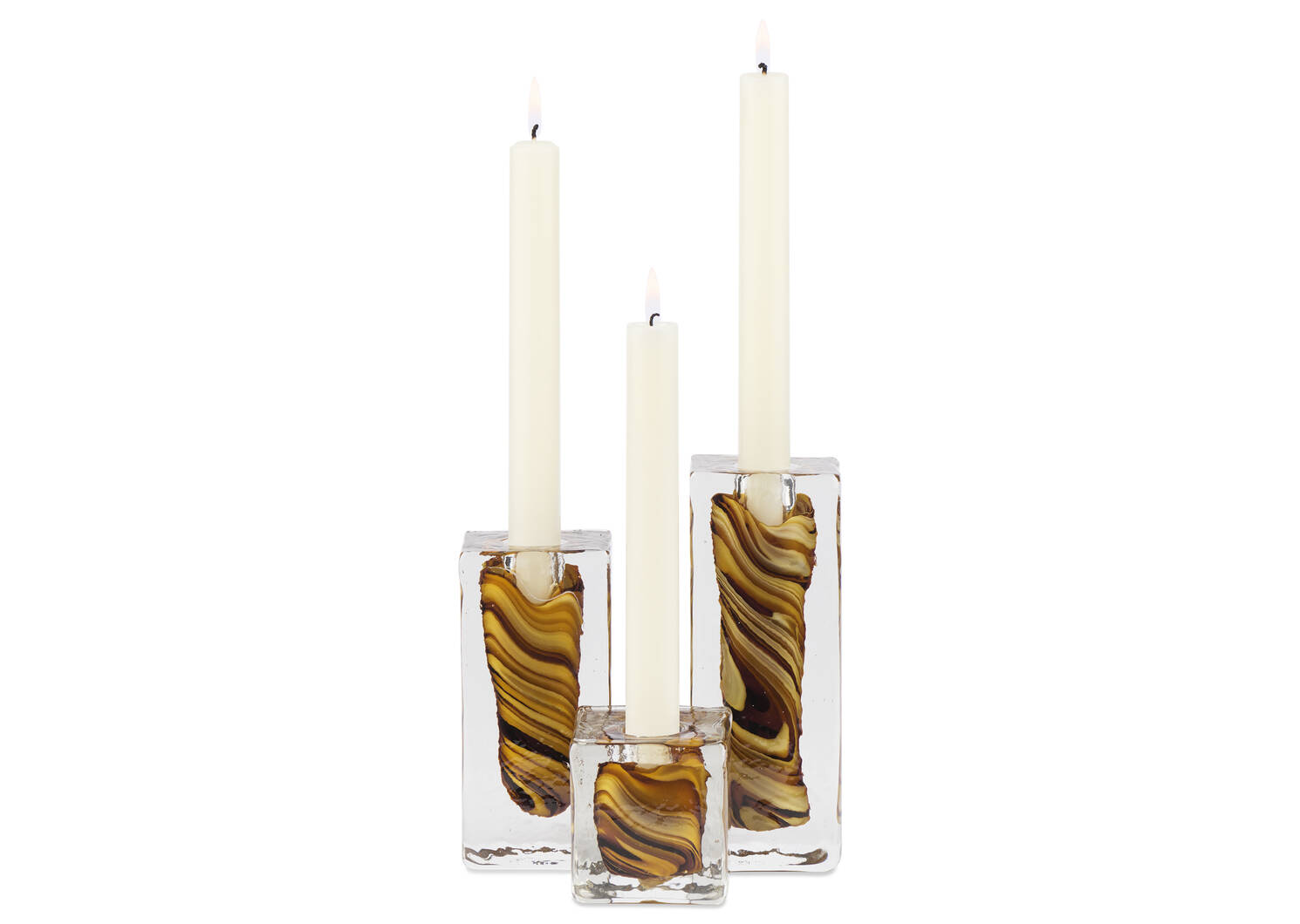Lior Candle Holder Small Brown