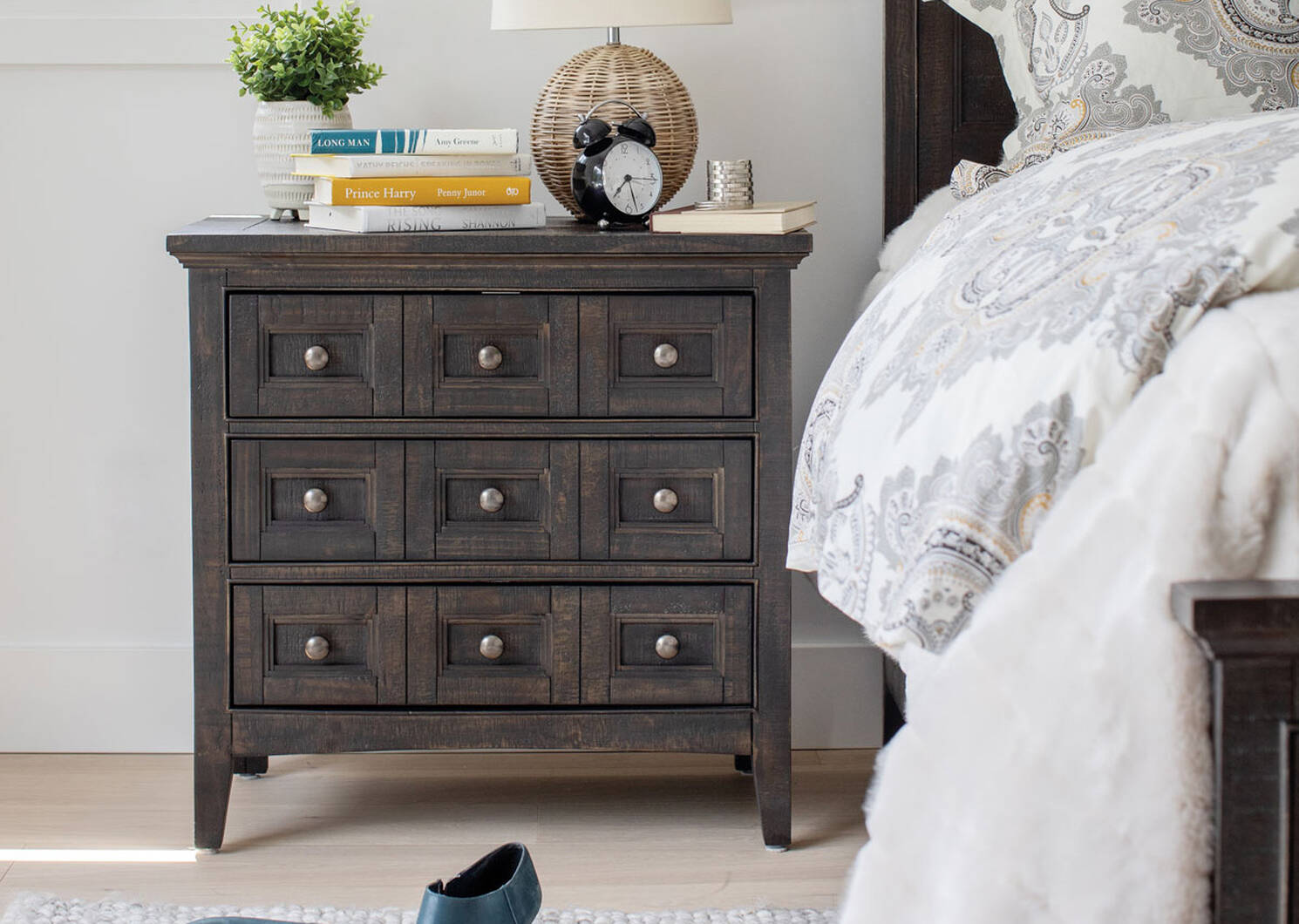 Parker Nightstand -Heron Coal