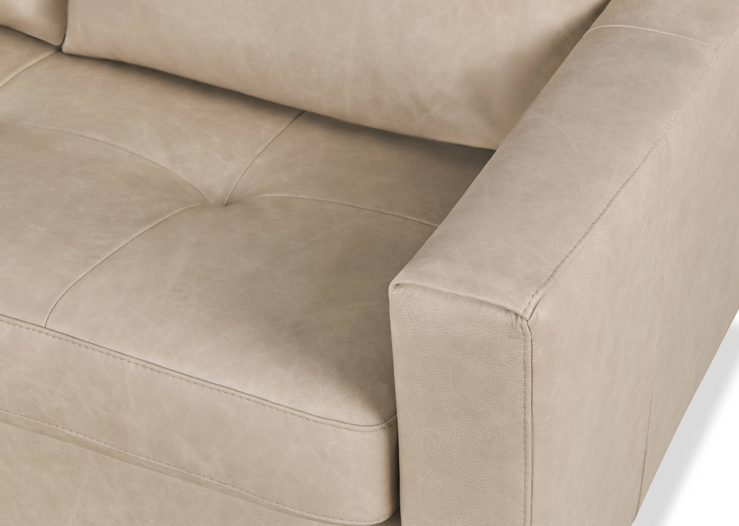 Lucca Leather Sofa -Piper Blush