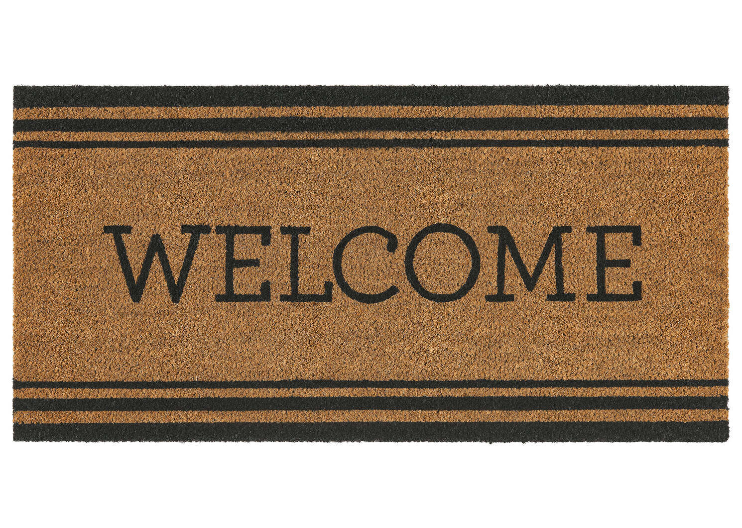 Paillasson avec bordures Welcome naturel