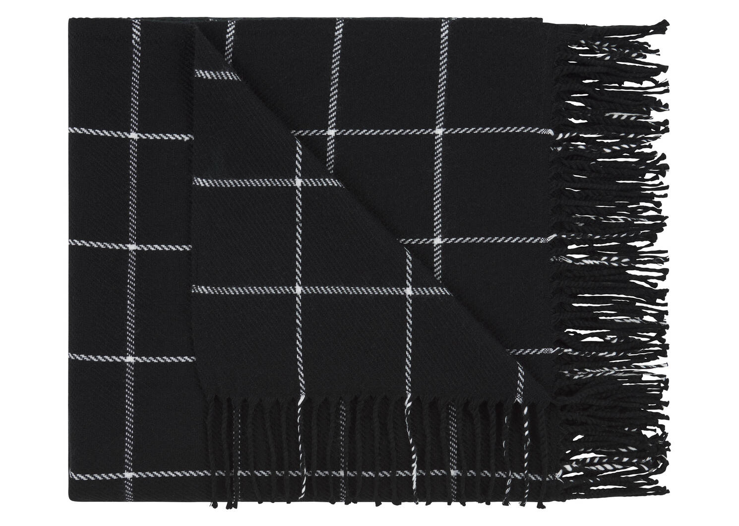 O'Hara Plaid Throw Black/White