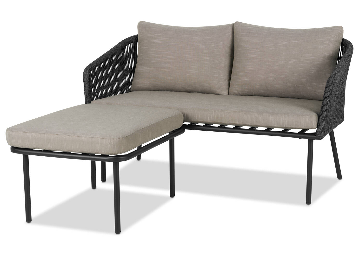 Elora Outdoor Sofa Ottoman Set -Lt Grey