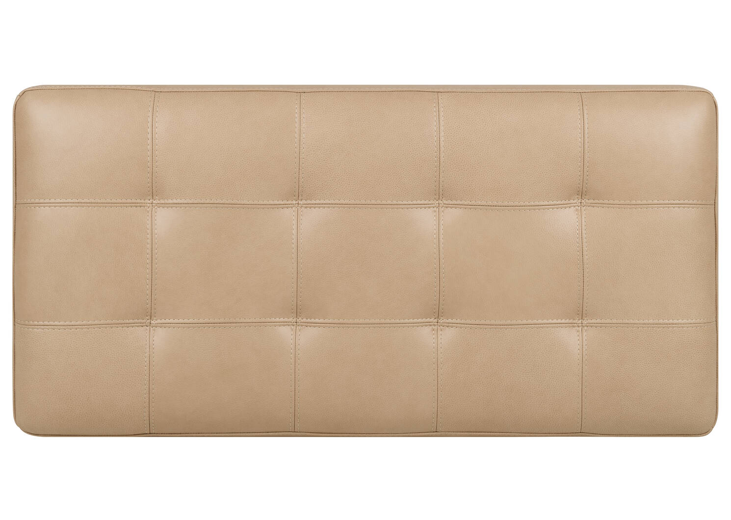 Carson Leather Ottoman -Zen Stone