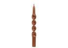 Twist Taper Candle Set Rust